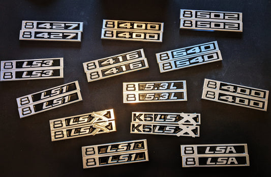 Chevy 1969- 1972 C10 Billet Engine Badges / Emblems