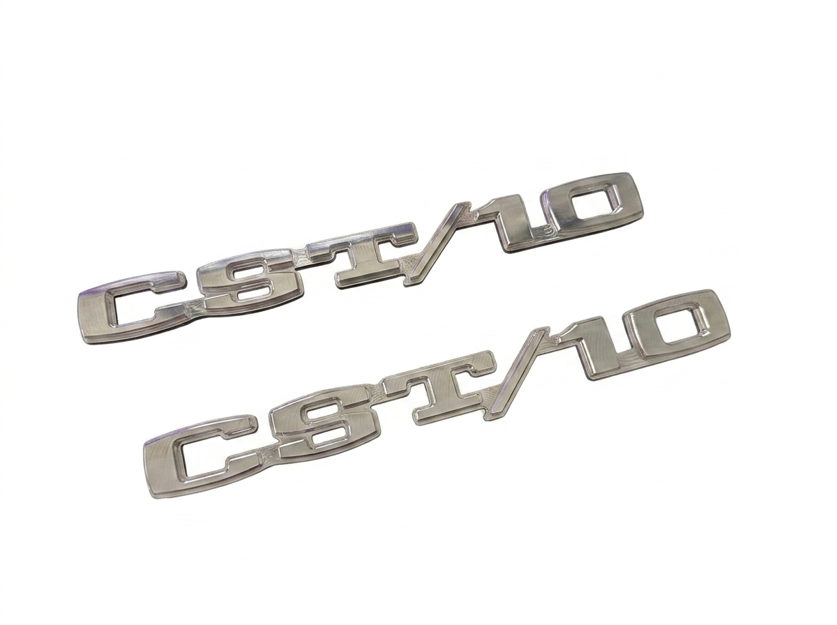 Billet Aluminum CST/10 Fender Emblems (Pair) | 1969–1972 C10