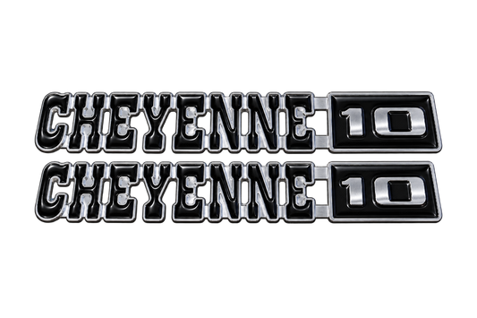 1971-1972 Chevy Cheyenne 10 billet aluminum fender emblems polished finish pair - RAD Machining
