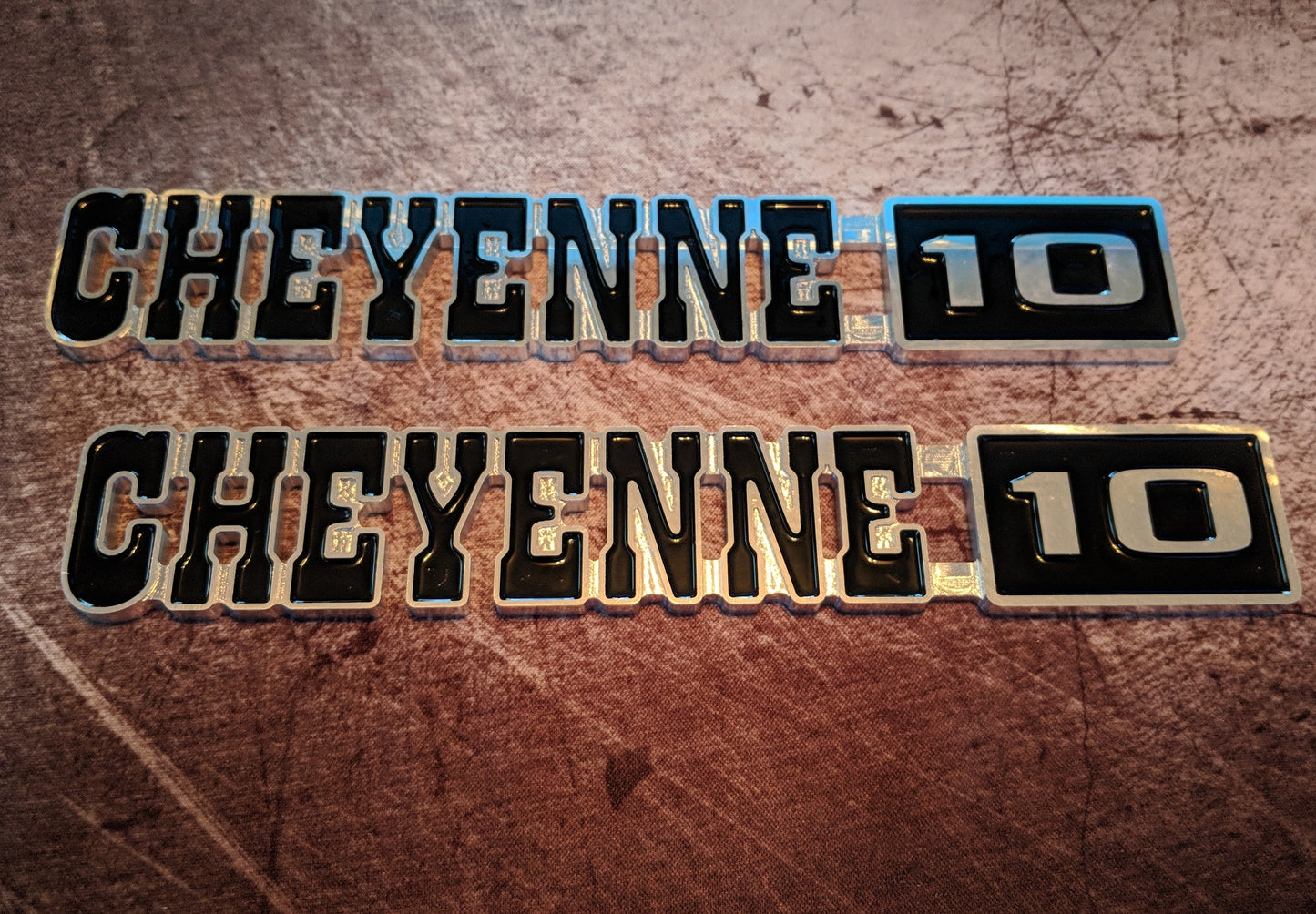 Emblem Billet Front Fender 'Cheyenne 10' Chevy Chevrolet Truck 1971-1972 C10