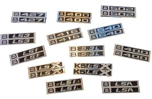 Chevy 1969- 1972 C10 Billet Engine Badges / Emblems (Pair)
