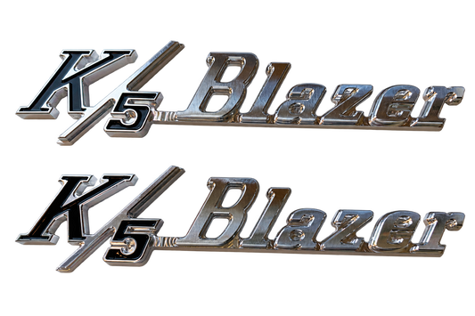 1969-1972 Chevy K/5 Blazer billet aluminum fender emblems polished finish pair - RAD Machining